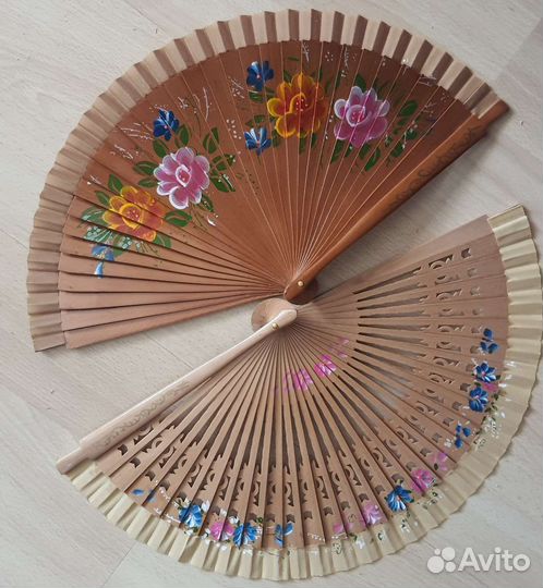 Веер деревяный для танцев,фен-шуй,Китай
