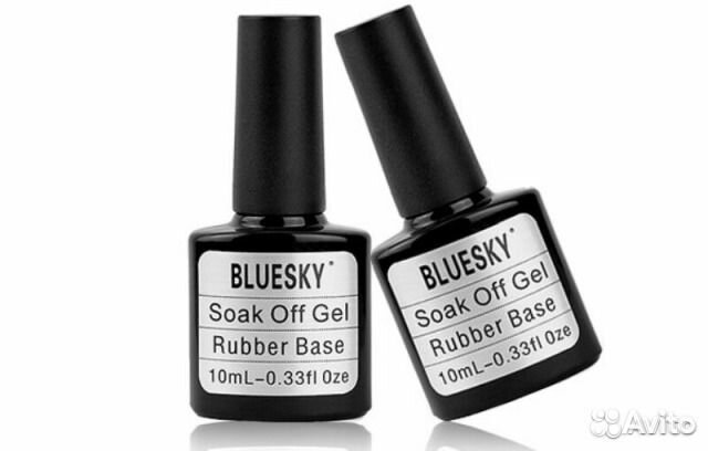 Гель-лак,Топ, база руббер Каучук блюскай 10мл
