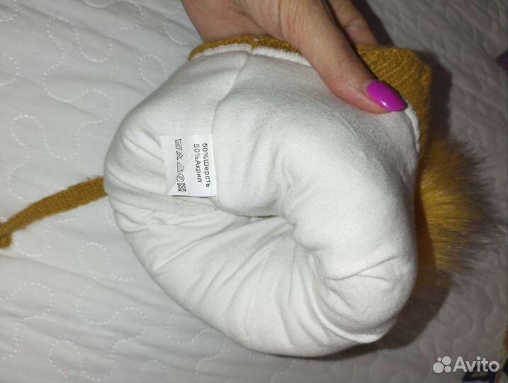 Зимняя шапка со снудом