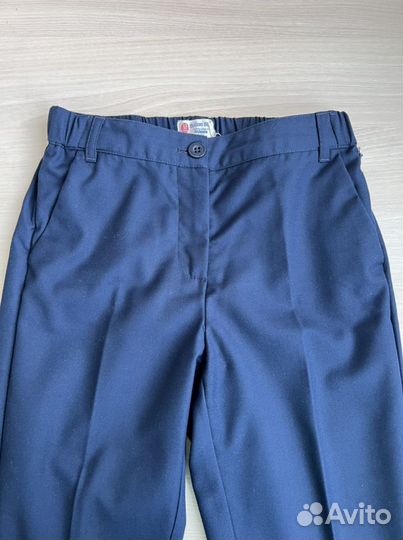 Школьные брюки для девочки 158 Button Blue