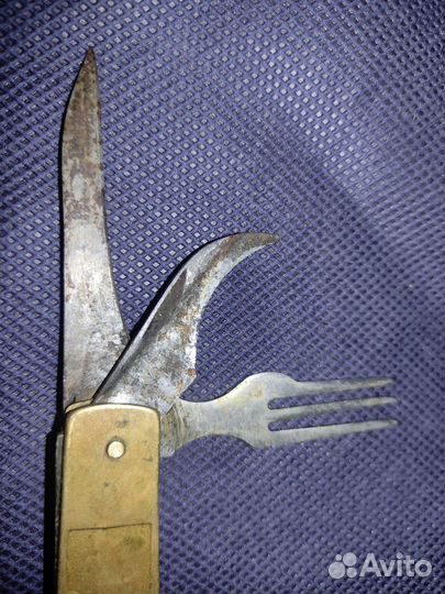 Складной перочинный нож «Аэрофлот» с вилкой