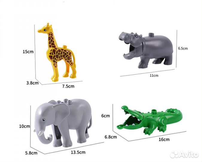 Животные и динозавтры Лего Дупло (Lego Duplo)