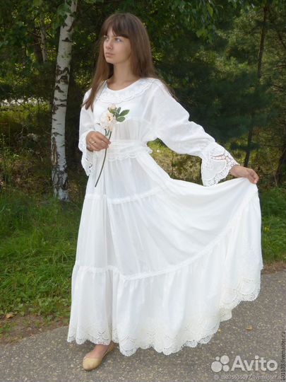 Подвенечное платье в русском стиле