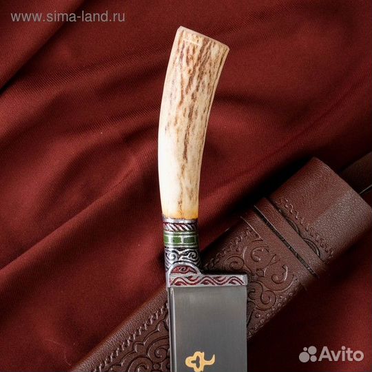 Пчак Шархон, рукоять из рога косули, гарда с грави