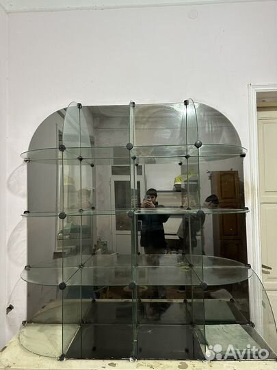 Полка стеклянная витринная