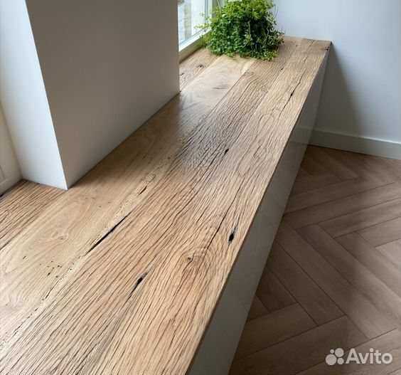 Подоконник из дерева лофт