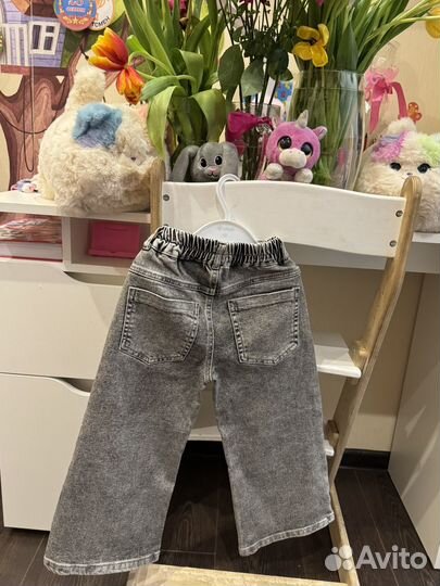 Джинсы на резинке палаццо для девочки 104