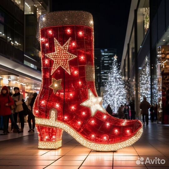 Новогодние фигуры Дед Мороз Светящиеся фигуры