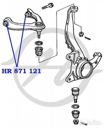 Сайлентблок перед прав / лев honda cr-v i (rd)