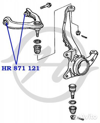 Сайлентблок перед прав / лев honda cr-v i (rd)