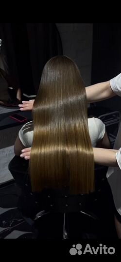 Кератиновое выпрямление волос