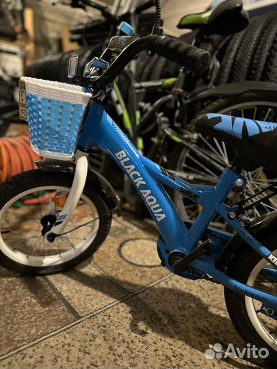 Велосипед новый 14 дюймов blask aqua