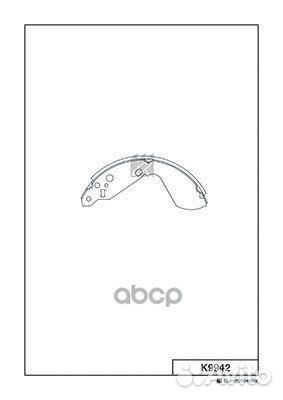 Колодки тормозные барабанные, задние K9942 Kash