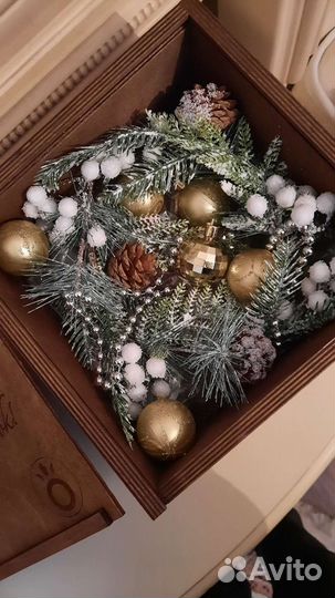 Коробка подарочная деревянная