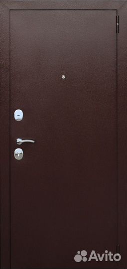 Входная дверь металлическая Дф- 75мм, медный антик