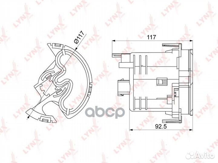 Фильтр топливный LF1071M lynxauto