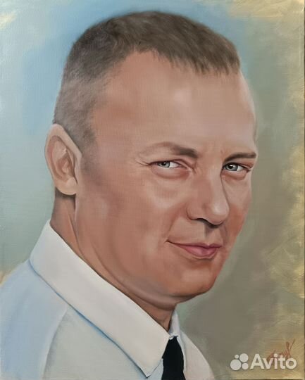 Картина портрет маслом по фото ручная работа