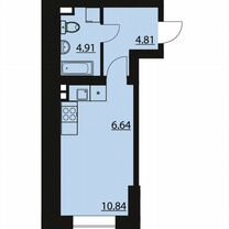 Квартира-студия, 27,2 м², 4/10 эт.