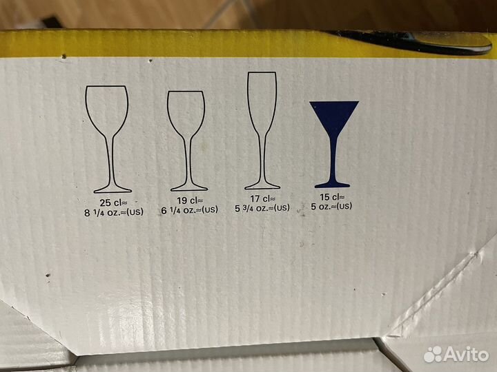 Бокалы luminarc для мартини