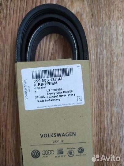 VW Touareg ремень генератора