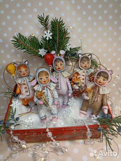 Малыши на ёлку ручной работы