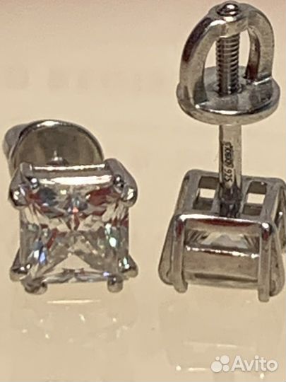 Муассанит Бриллиант Принцесса 1.6 ct