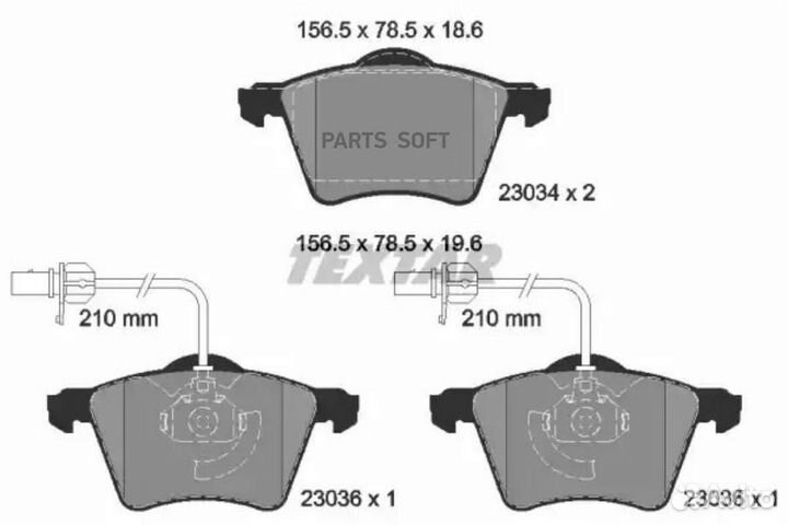 Textar 2303401 Колодки ford galaxy/VW T4 70Z100095