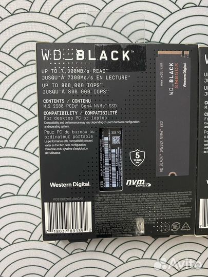 WD Black SN850x 1Tb SSD (Новые,original)