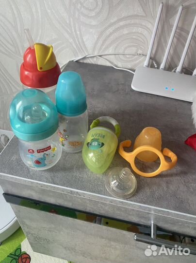 Погремушки, прорезыватели, бутылочки, ниблер