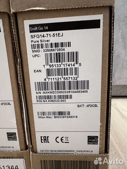 Ноутбук Acer swift GO 14 (90 гц) SFG14-71-51EJ