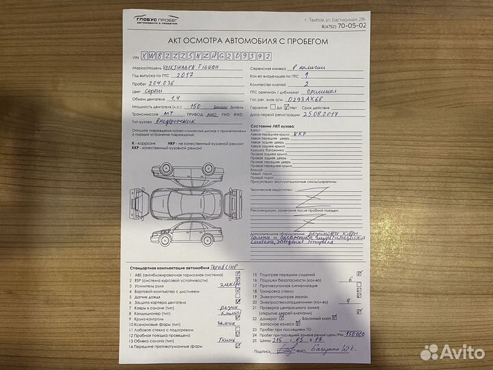 Volkswagen Tiguan 1.4 МТ, 2017, 204 036 км