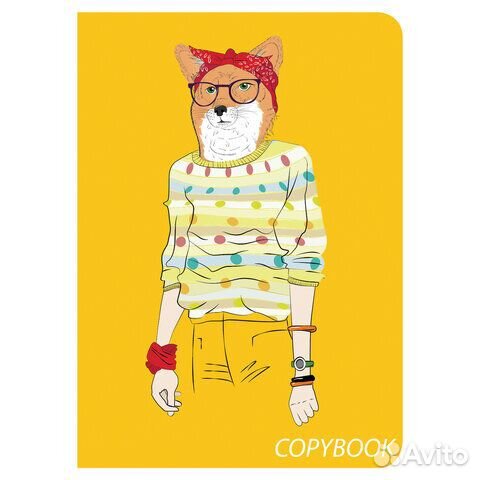 Тетрадь 60 л. в клетку обложка SoftTouch, бежевая