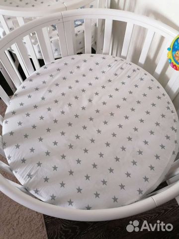 Круглый матрас в кроватку трансформер