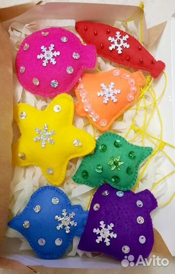 Игрушки из фетра на Новый год