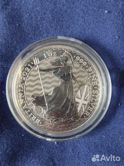 2 фунта серебро 2021 Британия