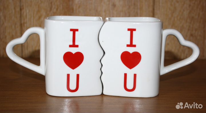Чайные бокалы ко дню Влюблённых - I Love You