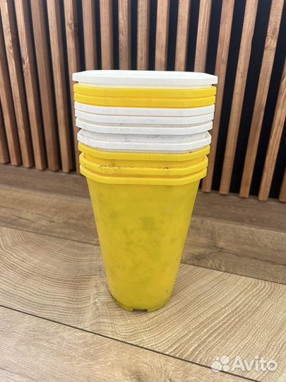 Горшки для цветов 10 штук 3 литра