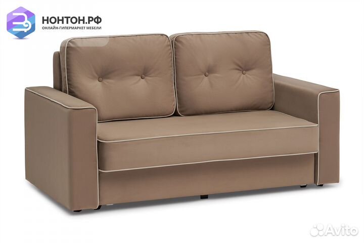 Диван еврокнижка Берген коричневый