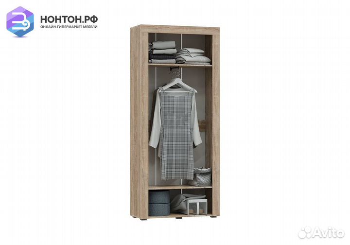 Шкаф Ангара 2-х створчатый белый глянец / дуб соно