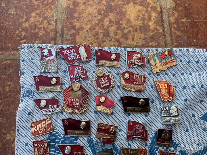 Значки СССР Ленин 90 штук