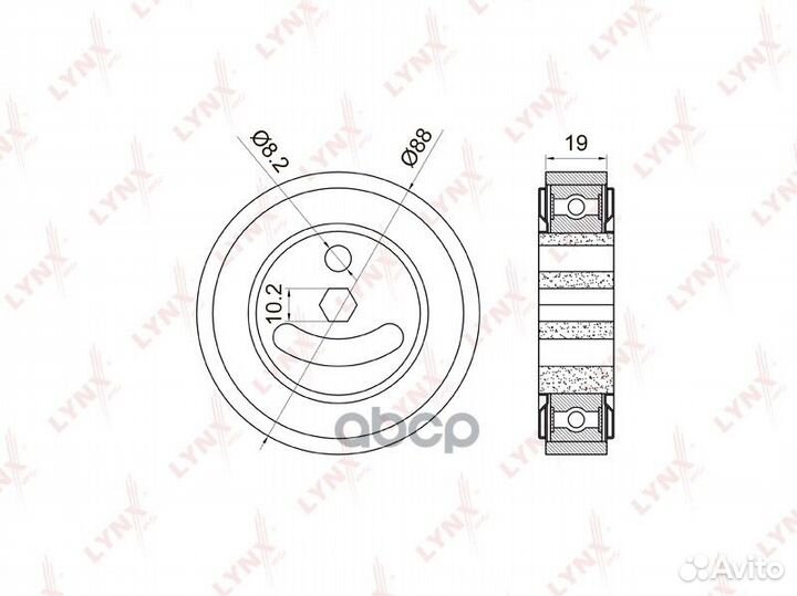 Ролик натяжной приводного ремня PB5025 lynxauto