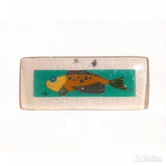 Картина рыба витраж стекло авторская работа