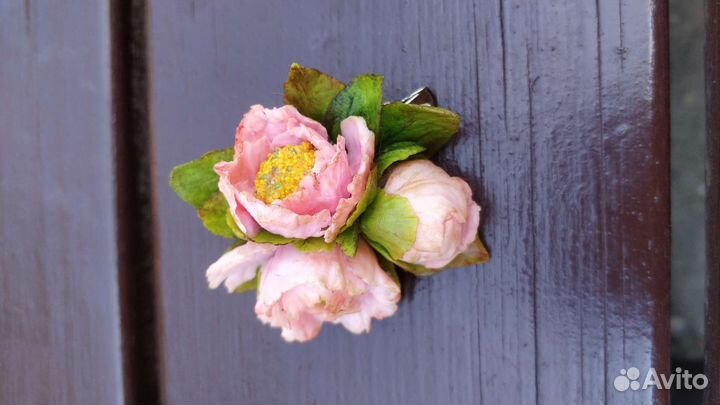 Брошь-заколка ручной работы