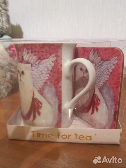 Набор чайный: кружка с подставкой