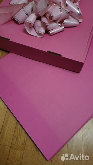 Коробка для воздушных шаров 60 60 см розовая