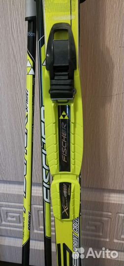 Лыжи беговые (150 см) +палки (95 см) fisher детски