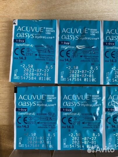 Acuvue Контактные линзы oasys 1-DAY with HydraLuxe