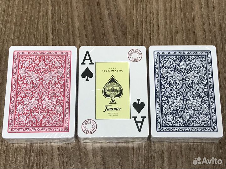 Колода пластиковых карт для покера Fournier 2818