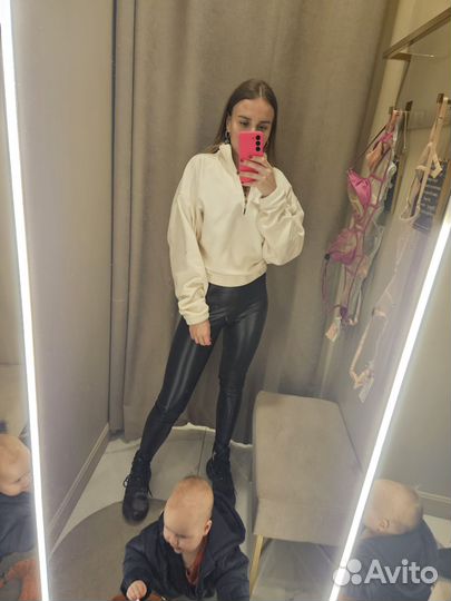 Леггинсы экокожа