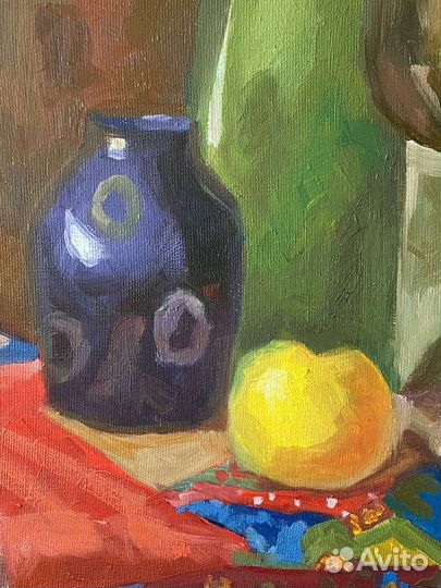 Картина маслом натюрморт самовар